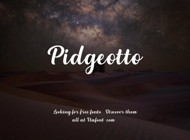 Pidgeotto Font