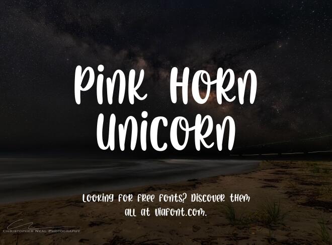 Pink Horn Unicorn Font