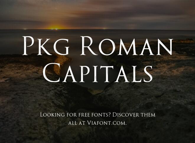 Pkg Roman Capitals Font