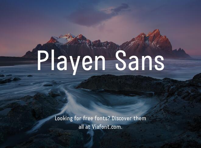 Playen Sans Font