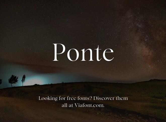 Ponte Font Family