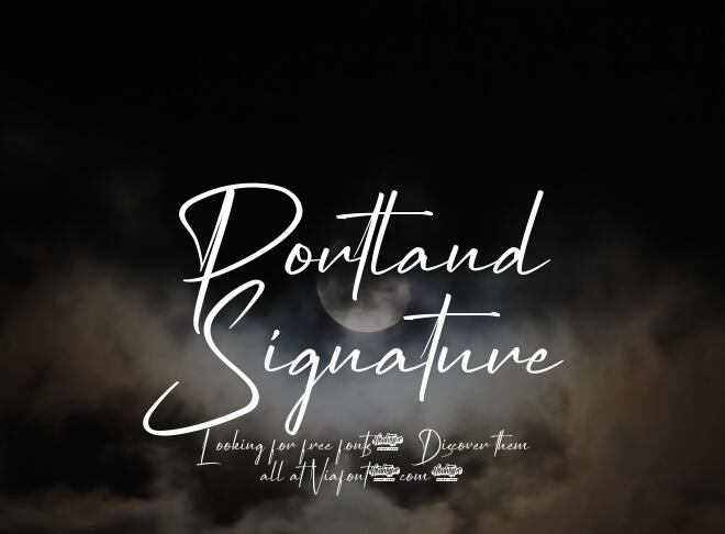 Portland Signature Font
