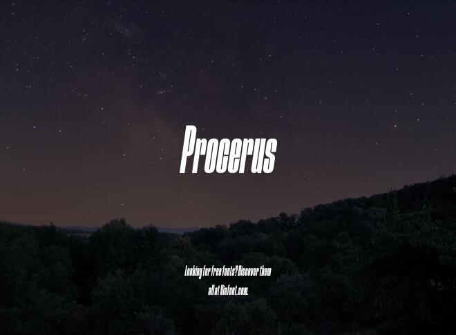 Procerus Font