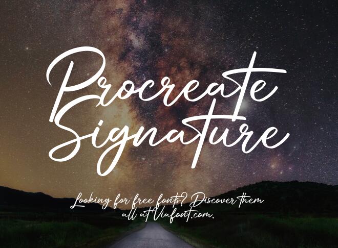 Procreate Signature Font