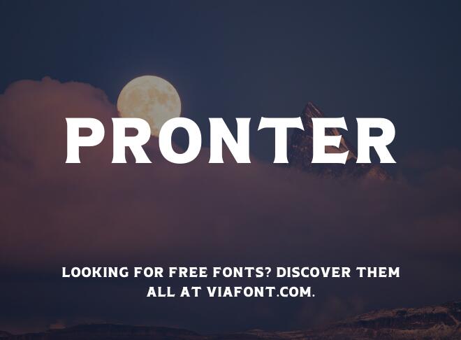 Pronter Font