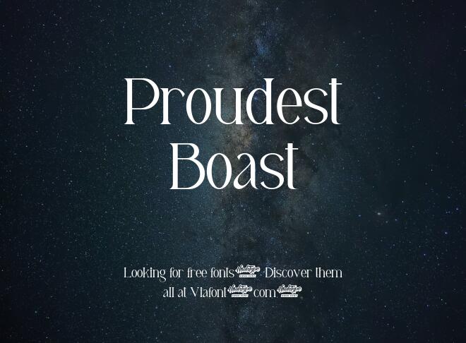 Proudest Boast Font