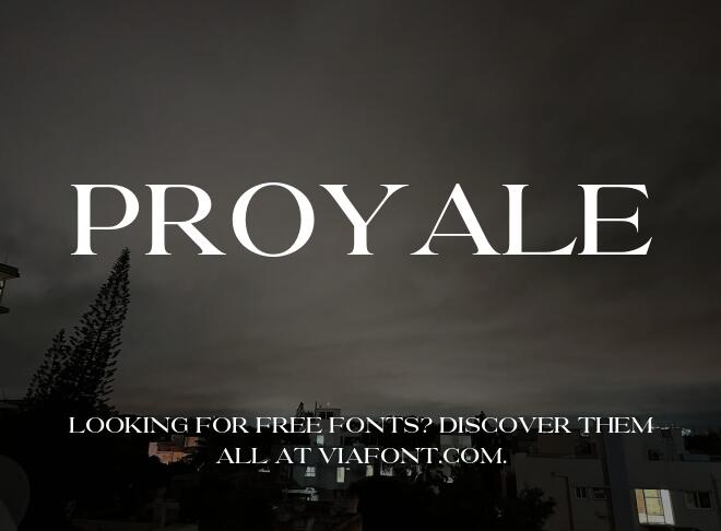 Proyale Font