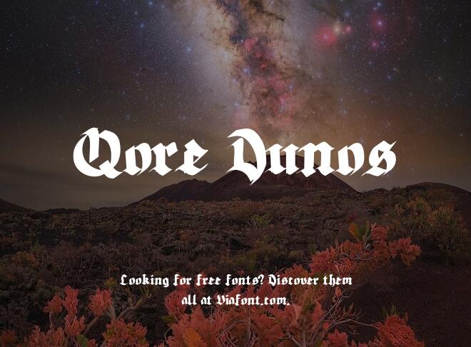 Qore Dunos Font