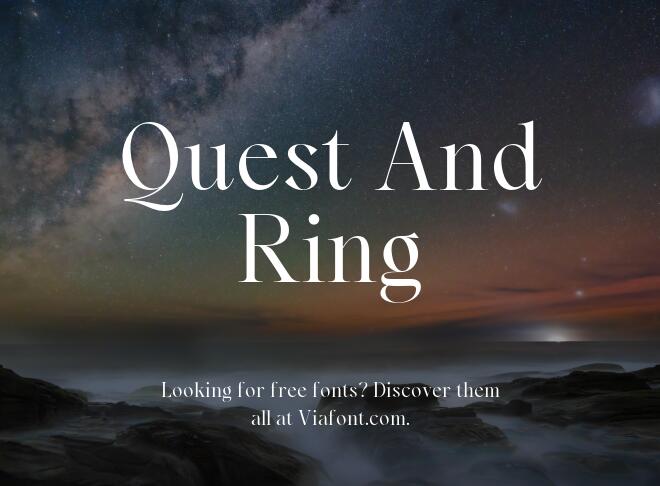 Quest And Ring Font