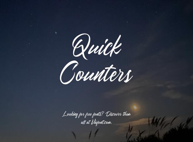 Quick Counters Font