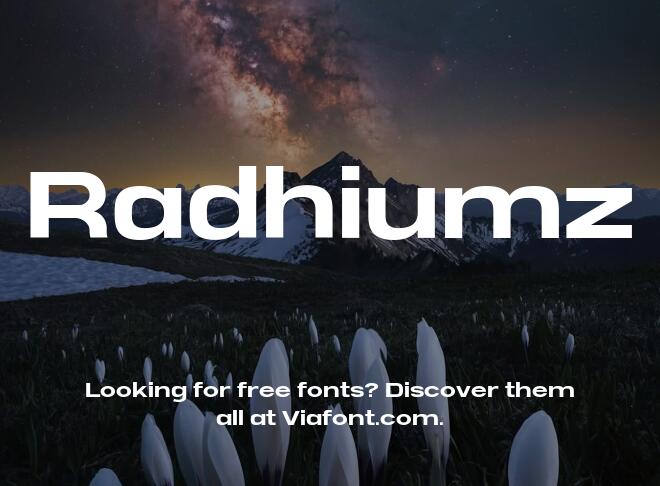 Radhiumz Font