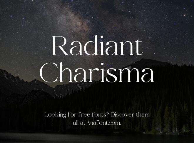 Radiant Charisma Font