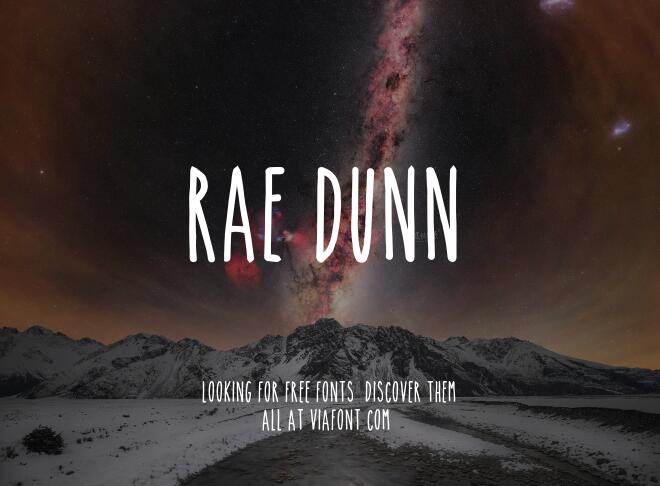 Rae Dunn Font