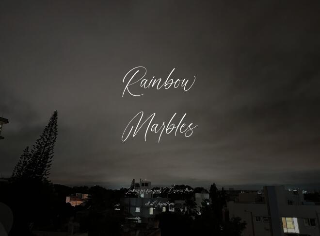Rainbow Marbles Font