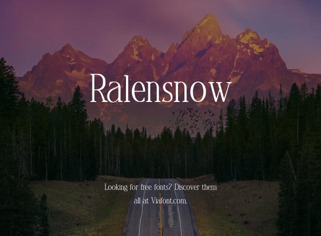Ralensnow Font