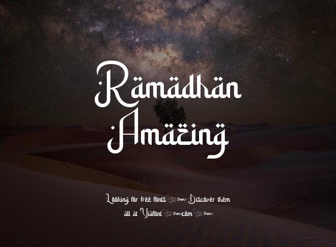 Ramadhan Amazing Font