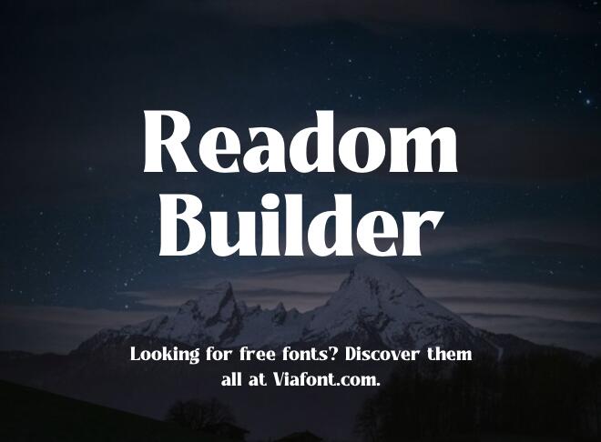 Readom Builder Font