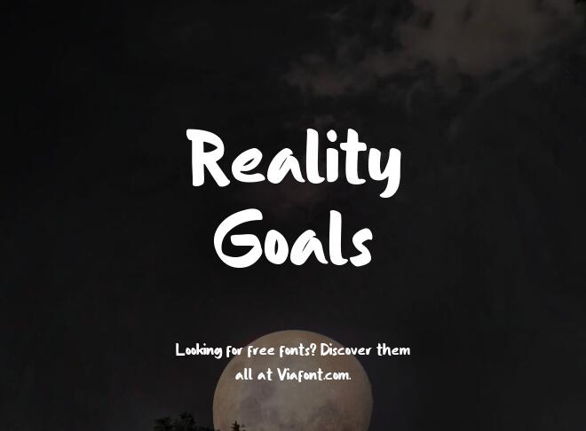 Reality Goals Font