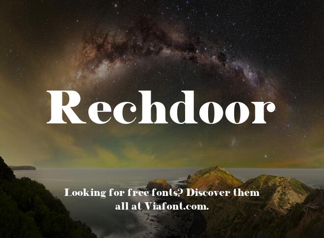 Rechdoor Font