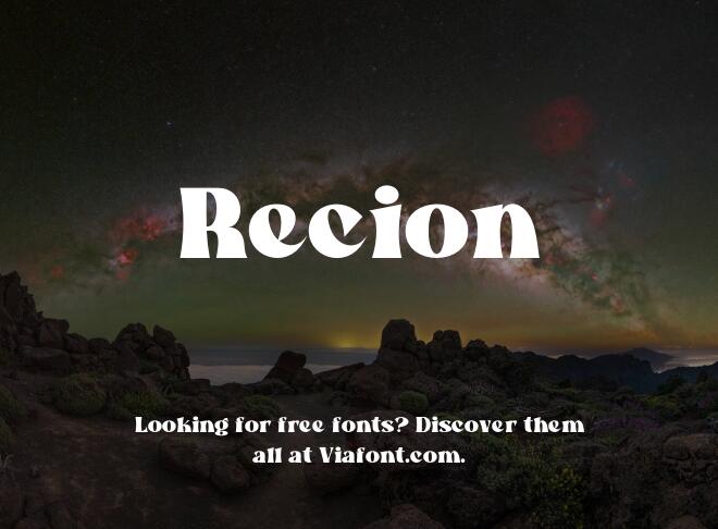 Recion Font