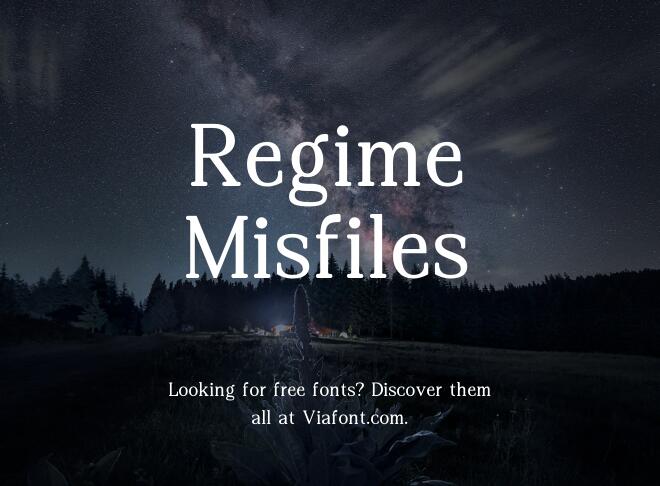 Regime Misfiles Font