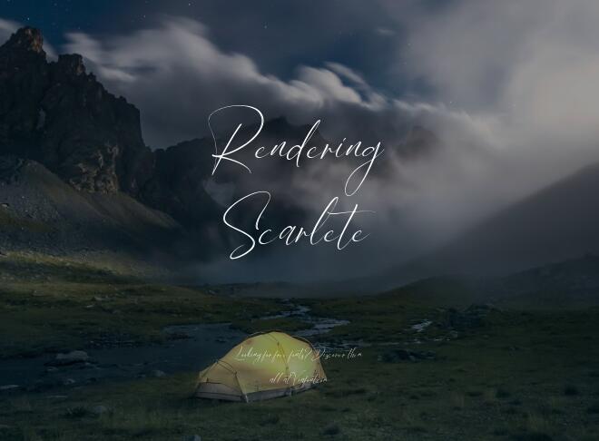 Rendering Scarlete Font