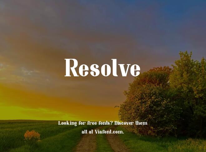 Resolve Font