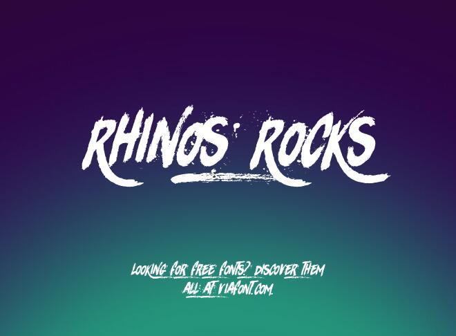 Rhinos Rocks Font