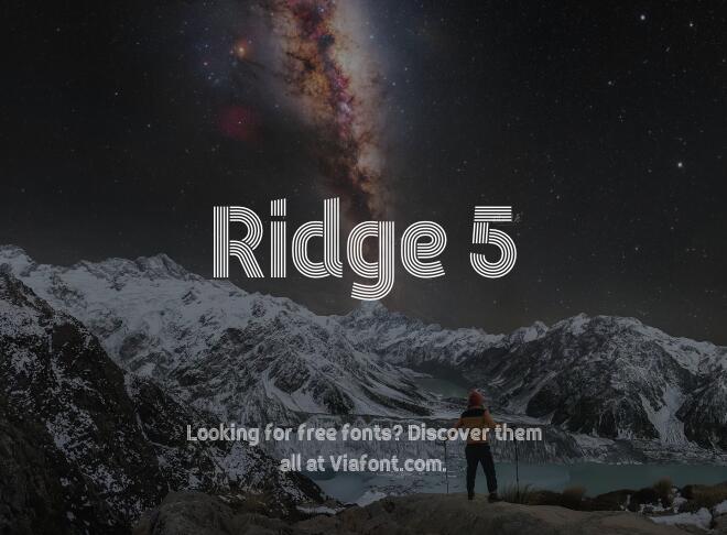 Ridge 5 Font
