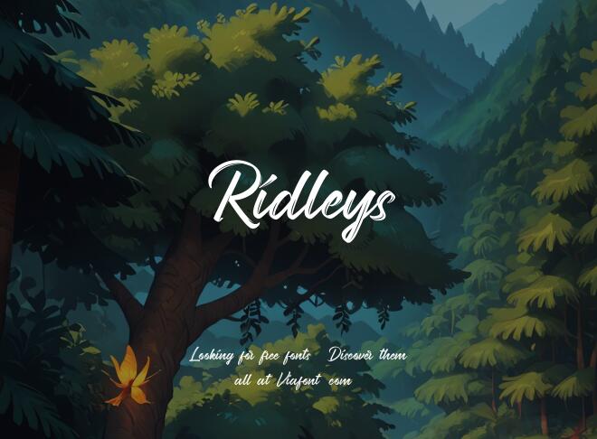Ridleys Font