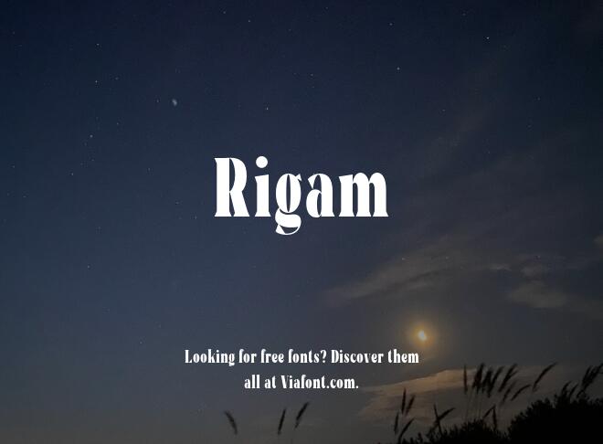 Rigam Font Family