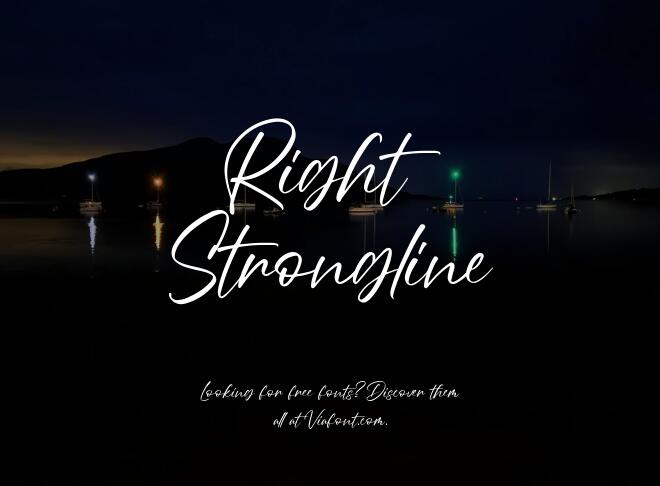 Right Strongline Font