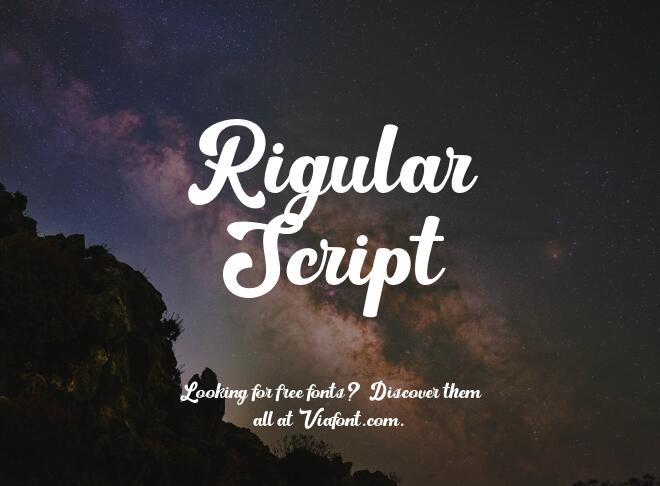 Rigular Script Font