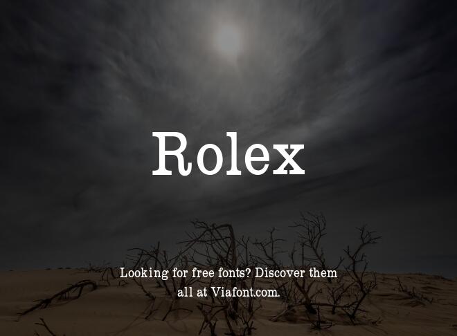 Rolex Font