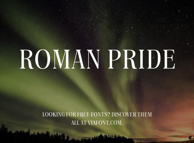 Roman Pride Font