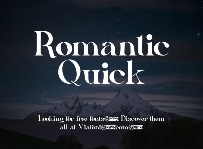 Romantic Quick Font