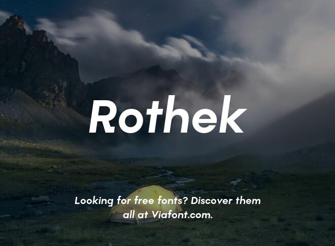 Rothek Font