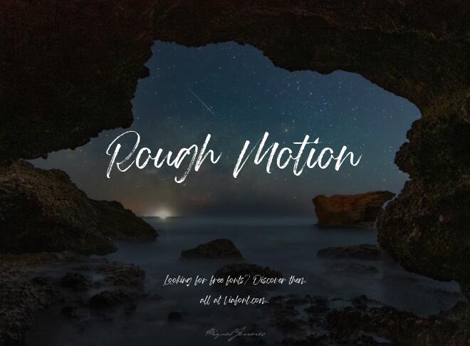 Rough Motion Font