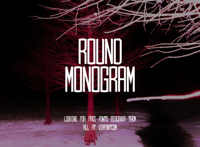 Round Monogram Font
