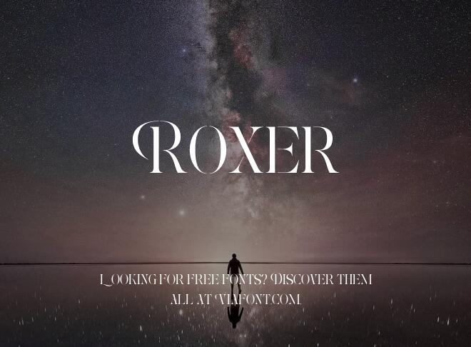Roxer Font