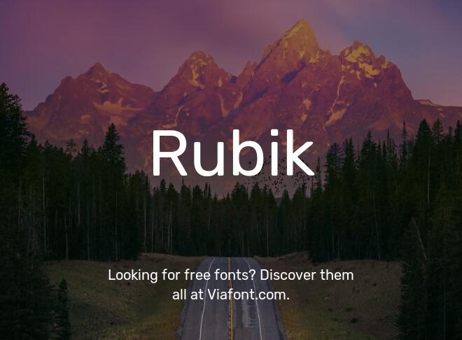 Rubik Font