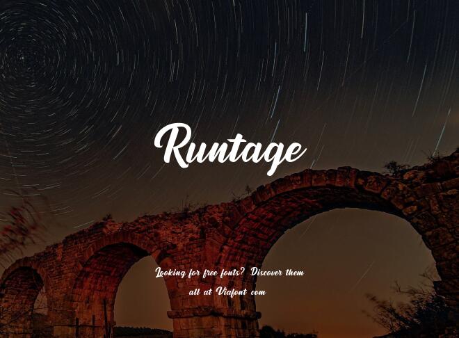 Runtage Font