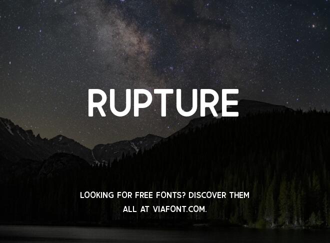 Rupture Font