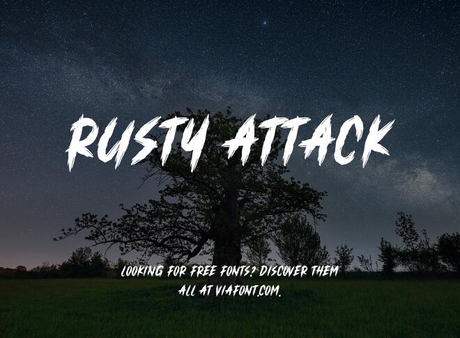 Rusty Attack Font