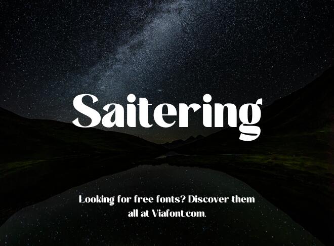 Saitering Font