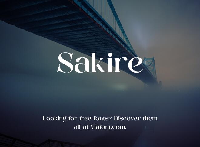 Sakire Font