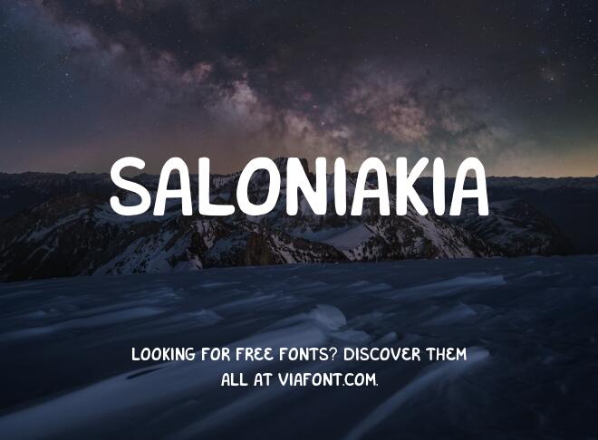Saloniakia Font
