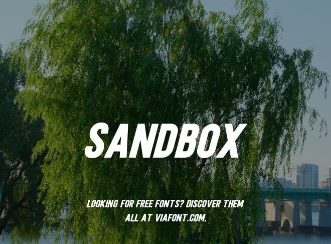 Sandbox Font
