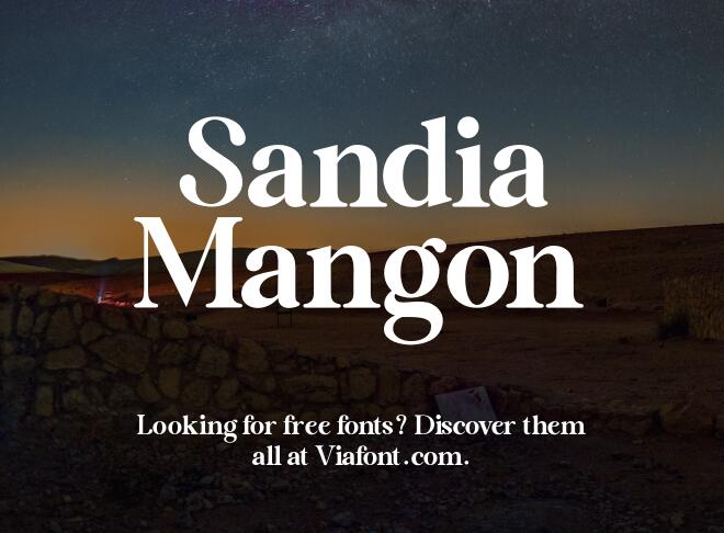 Sandia Mangon Font