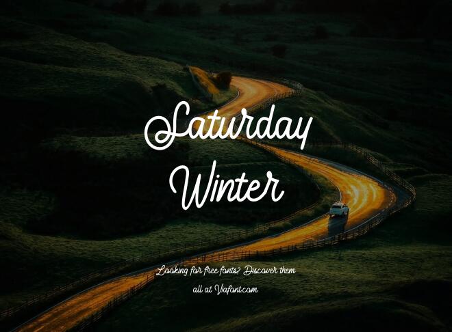 Saturday Winter Font
